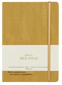 Купить Ежедневник недат. А5 96л "Melange" желтый, тв.переплет, резинка, тонир.блок, ляссе — Фото №1