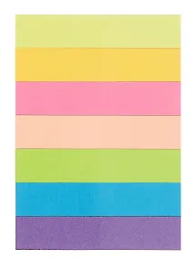 Купить Закладки самоклеящиеся 50*10 мм 7 цветов*40 листов, неон — Фото №1