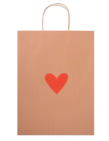 Купить Пакет А4 38*18*15 "Сердечко" крафт — Фото №1
