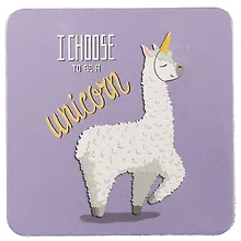 Купить Подставка под чашку Лама-единорог (ПЧ2018-09) — Фото №1
