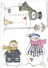 Купить Рисовая бумага А4 Снеговики — Фото №1