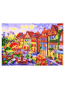 Купить Холст с красками по номерам 30х40см ТМ Рыжий кот Городской парк развлечений (18 цв.) Х-6828 — Фото №1