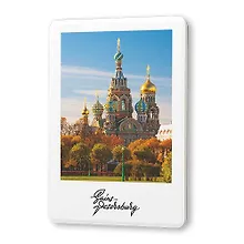 Купить Сувенир, Магнит Спас-на-Крови осень 5,6*8,3см, картон — Фото №1