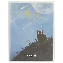 Купить Записная книжка «Starry sky. Black cat» А7, 80 листов в клетку, Lenwa — Фото №1