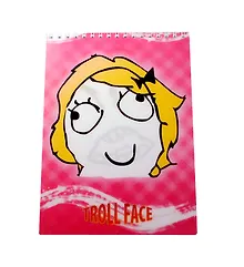 Купить Блокнот А5 Троллфейс (GIRL) со стерео обложкой на спирали (СР Дистрибуция) — Фото №1