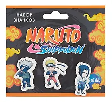 Купить Набор значков  Naruto Чибики Шиппуден Саске (дерево) (3 шт) — Фото №1