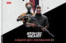 Купить Альбом для рисования Hatber, Atomic Heart, А4, 30 листов, на спирали — Фото №1