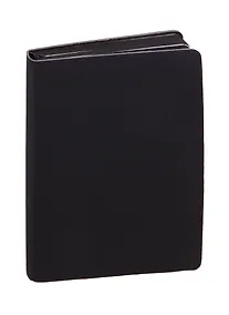 Купить Ежедневник недат. А6 136л "SOFT TOUCH" черный, интегр.обл., иск.кожа, тонир.блок, скругл.углы, цв.торец, ляссе — Фото №1