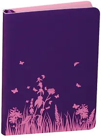 Купить Ежедневник недат. А6 96л "СОФТ-ТАЧ" фиолетовый, мягк. переплет, блок розовый пастель, шелкография, ляссе, Escalada — Фото №1