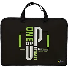 Купить Папка для тетрадей А4 "Level up" 34*24,5*3см пластик, молния, текст.ручки, расширение — Фото №1