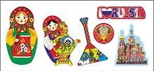Купить Сувенир АКМ Набор магнитов Матрешка. Спас (смола) — Фото №1