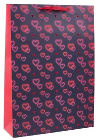 Купить Пакет А3 46*33*10 "Сердечки" жен., бум.мат.ламинат — Фото №1