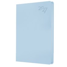 Купить Ежедневник дат. 2027г. А5 176л "Soft Touch" голубая матча, иск.кожа, интегр.переплет, тонир.блок, скругл.углы, ляссе, инд.уп — Фото №1