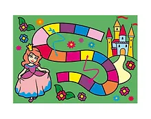 Купить Трафарет. Песочная ходилка. А3. Принцесса и замок. -Китай: 69 440471 — Фото №1