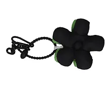 Купить Брелок-обвес на сумку Цветочек Черный/Зеленый (текстиль) (12-3307032615-6124) — Фото №1