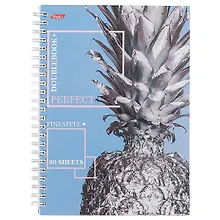 Купить Тетрадь в клетку Hatber, Pineapple, 80 листов, двухсторонняя, в ассортименте — Фото №1