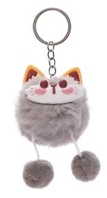 Купить Брелок-помпон Лисичка (иск.мех) (10см) (12-102481B-202412-K3) — Фото №1