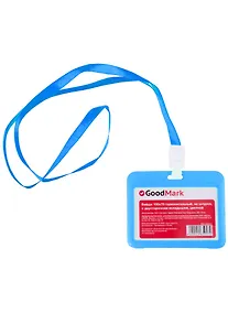 Купить Бейдж 100*70 горизонтальный, на шнурке, цветной, ассорти — Фото №1