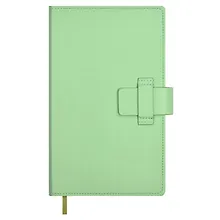 Купить Ежедневник недат. А6+ 160л 125*211 "Краст" оливковый, кожзам, тв.переплет, офсет, ляссе, застежка — Фото №1