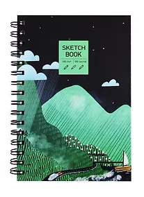 Купить Скетчбук А5 100л "Green world" белый офсет, 100г/м2, евроспираль — Фото №1