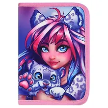 Купить Пенал Феникс+, "Девушка с барсом", 1 отделение — Фото №1