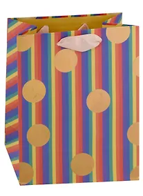 Купить Пакет А5 23*18*10 "Bright stripes" нейтр., бум.мат — Фото №1