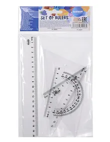 Купить Набор геометрический средний (треуг.2шт.,лин.20,тр-р), Centrum — Фото №1