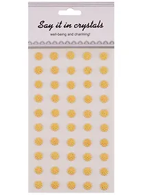 Купить Стразы -полубусины золотые, диам 1 см, 50шт — Фото №1