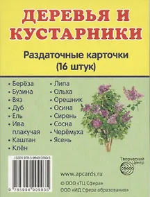 Купить Деревья и кустарники. 16 раздаточных карточек с текстом — Фото №1
