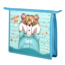 Купить Папка для тетрадей А5 "ХОМЯК" полипропилен, 23.3*20*6.5см, молния, дно с расширением, УФ-печать — Фото №1