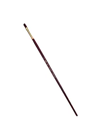 Купить Кисть художественная Вернисаж, синтетика бордовая, плоскоовальная, длинная ручка №6, Гамма — Фото №1