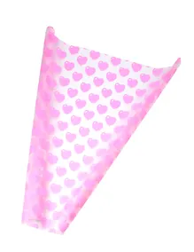 Купить Пленка упаковочная 70*200 см "Сердце" малиновый — Фото №1