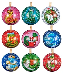 Купить Шар Символ года c новогодним пожеланием (металл) (6,5) (92720) — Фото №1