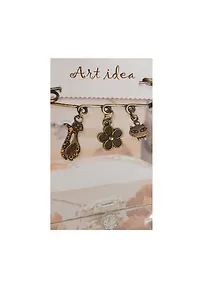 Купить Заготовка для декора Art idea Кулон "Пятилистник" метал. 1см QA-4134" — Фото №1