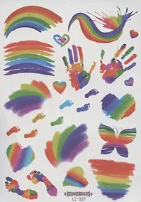 Купить Тату Радуга акварель (LC-027,LC-031) (21*15см) — Фото №1