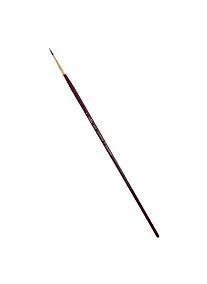 Купить Кисть художественная Вернисаж, синтетика бордовая, круглая, длинная ручка №4, Гамма — Фото №1