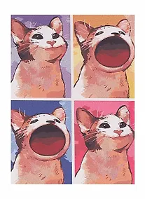 Купить Картина по номерам "Мем с котом", на подрамнике, 30х40 см — Фото №1