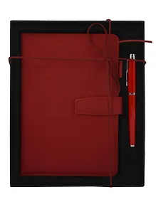 Купить Набор канцелярский "Red" книга для записей, ручка шариковая — Фото №1