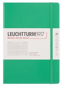 Купить Книга для записей A5 125л лин. "Medium" тв.обложка, цвет весенний листок, Leuchtturm1917 — Фото №1