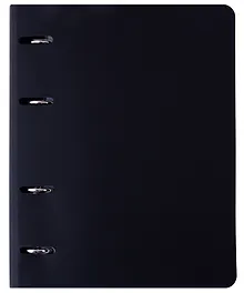 Купить Тетрадь на кольцах в клетку Listoff, "Soft Touch. Угольный черный", 120 листов — Фото №1