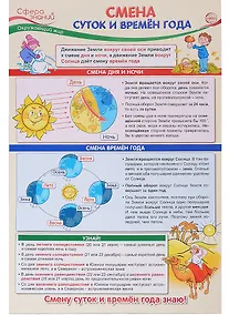 Купить Плакат. Окружающий мир в начальной школе. Смена суток и времён года — Фото №1