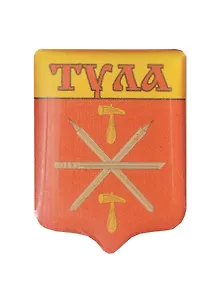 Купить Значок с объемной этикеткой Герб Тулы (смола)(цанга) (Петра4) — Фото №1
