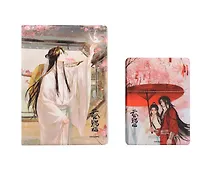 Купить Набор Небожители 2: обложка д/паспорта , картхолдер на телеф (Обложка для паспорта Благословение небожителей Се Лянь с бабочкой (ПВХ бокс) +Чехол для карточек на телефон Благословение небожителей Се Лянь и Хуа Чэн под зонтом) — Фото №1