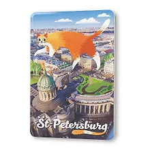 Купить Сувенир, Магнит Кот на Невском 5,6*8,3см, картон — Фото №1