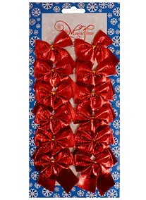 Купить Украшение елочное Бантики (12шт) (5х5) — Фото №1