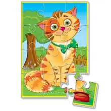 Купить Мягкие пазлы 12 A5 Любимцы Котик (VT1103-52) (3+) (Vladi Toys) — Фото №1