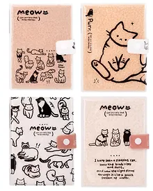 Купить Блокнот "Meow" А5, цветн. блок с рис., ПВХ обложка, с застёжкой, 128 л., в ассортименте — Фото №1