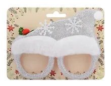 Купить Очки новогодние Колпак Деда Мороза со снежинками (пластик) (12-6142-HNY28) — Фото №1