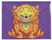 Купить Папка-конверт А4 на кнопке "Сердитый кот", двуст.печать — Фото №1