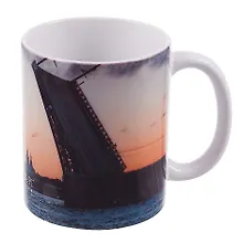 Купить Кружка СПб Петербург вдохновляет Дворцовый мост (керамика) (330мл) (К2025-116) — Фото №1